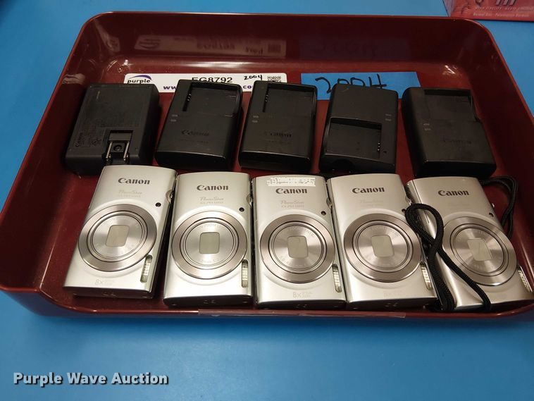 image for item EG8792 (5) Canon Powershot ELPH 180 cameras