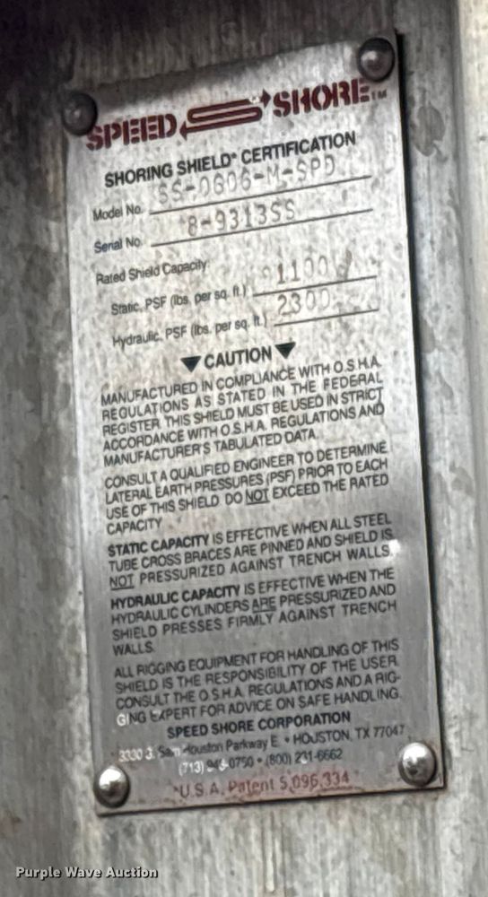 image for item EG8796 (2) Speed Shore trench boxes