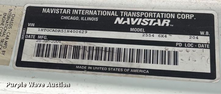 image for item EG8817 2001 International F-2554 dump truck