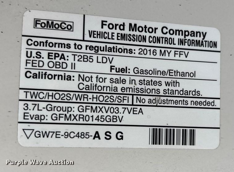 image for item EG8819 2016 Ford Taurus Police Interceptor 