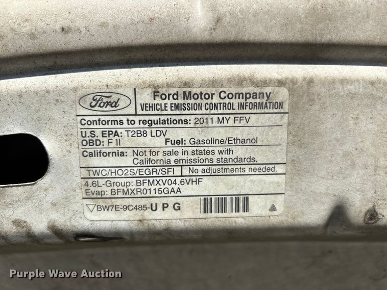 image for item EJ7716 2011 Ford Crown Victoria Police Interceptor 