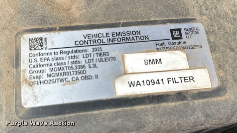 image for item EL0073 2021 GMC Sierra 1500 Crew Cab pickup truck