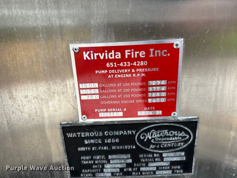 image for item EL0083 2003 Spartan pumper fire truck