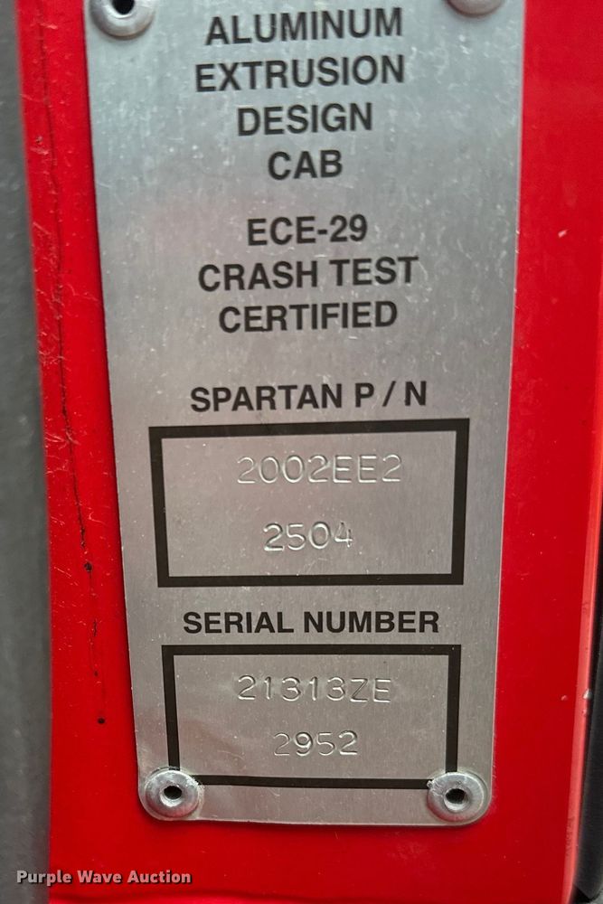 image for item EL0083 2003 Spartan pumper fire truck