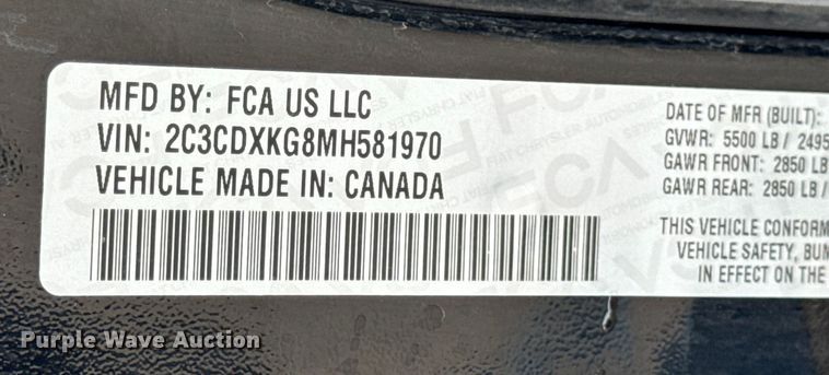 image for item EN0588 2021 Dodge Charger Police 