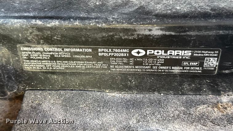 image for item EN0662 2010 Polaris Ranger 800 EFI Crew utility vehicle