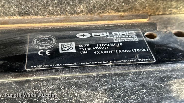 image for item EN0662 2010 Polaris Ranger 800 EFI Crew utility vehicle