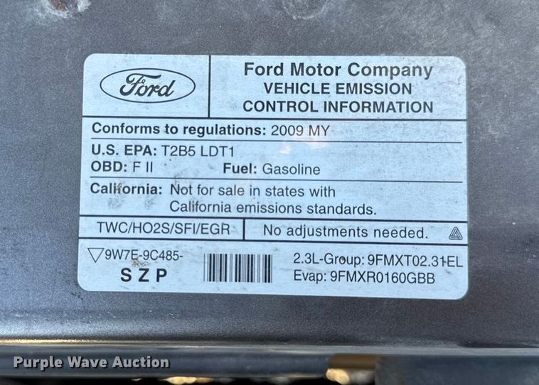 image for item EN0663 2009 Ford Ranger XLT Ext. Cab pickup truck