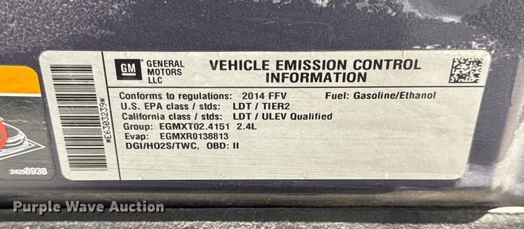 image for item EN0664 2014 Chevrolet Equinox SUV