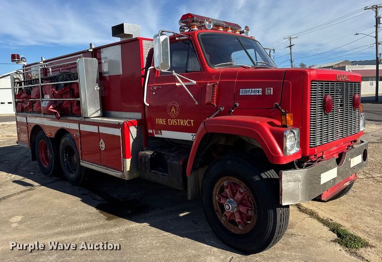 image for item EN0677 1983 GMC Brigadier pumper fire truck