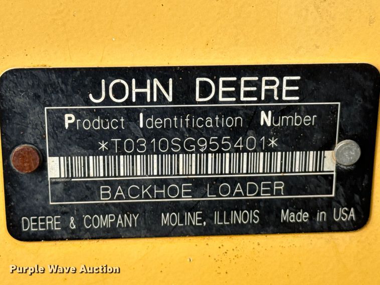 image for item EP0790 2006 John Deere 310SG backhoe