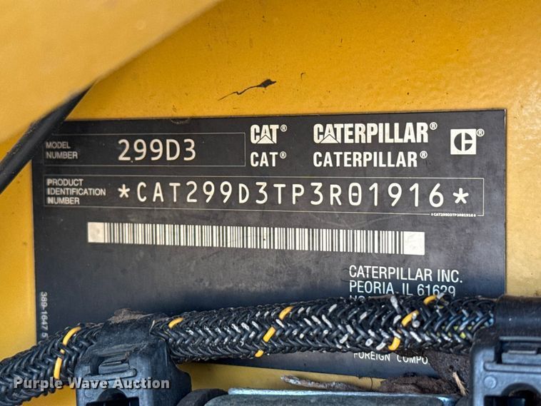 image for item EP0794 2024 Caterpillar 299D3 tracked skid steer loader