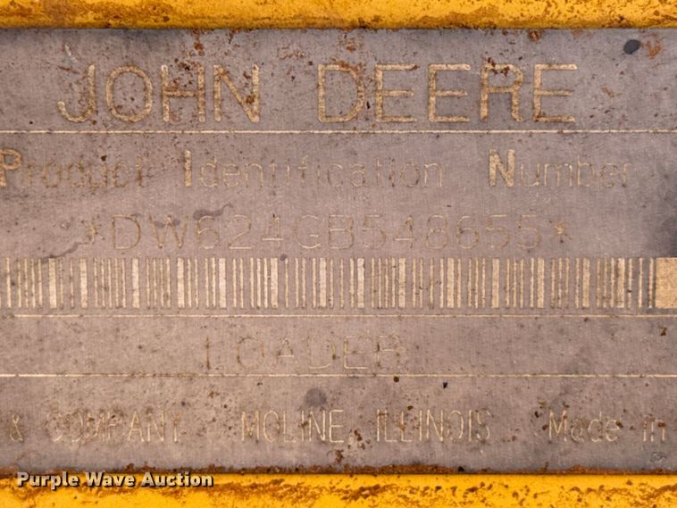 image for item EP0797 1994 John Deere 624G wheel loader