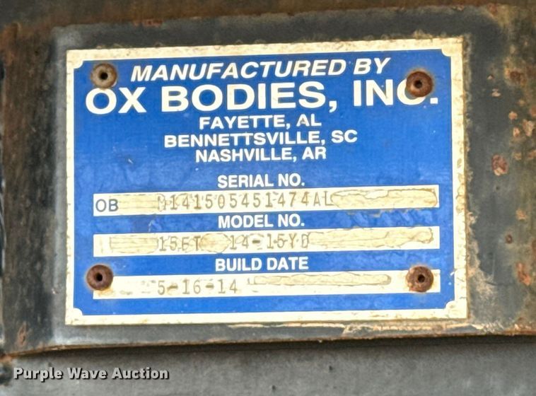 image for item EP0798 2014 Ox Bodies dump bed