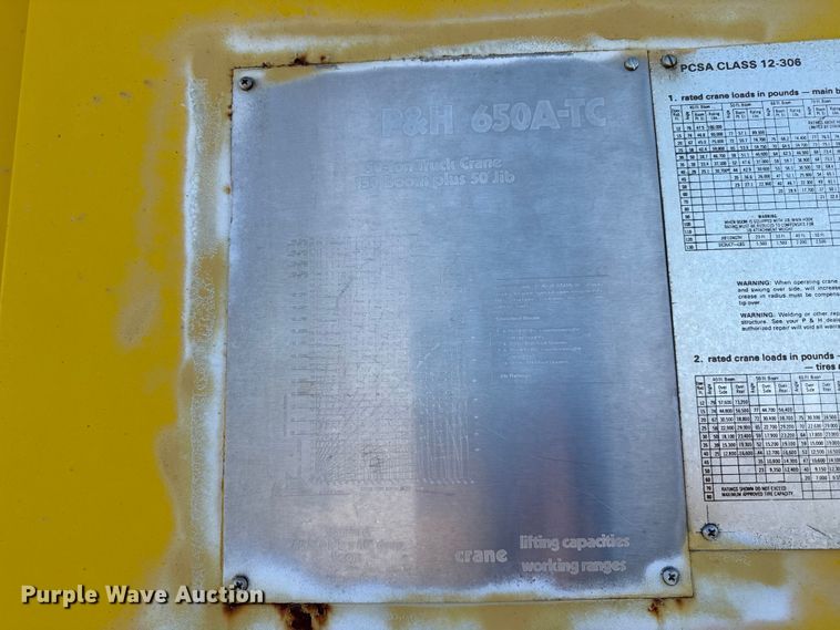 image for item EP0816 1967 P&H 650A-TC crane