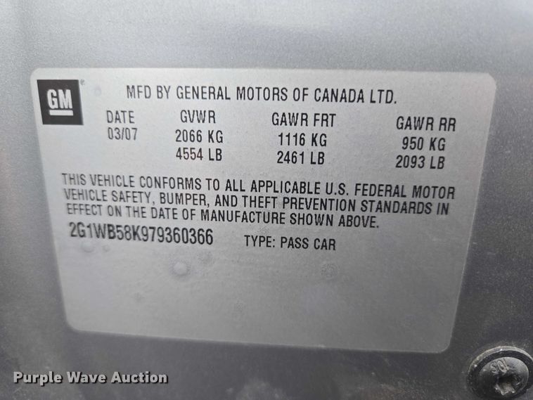 image for item ES2517 2007 Chevrolet Impala 