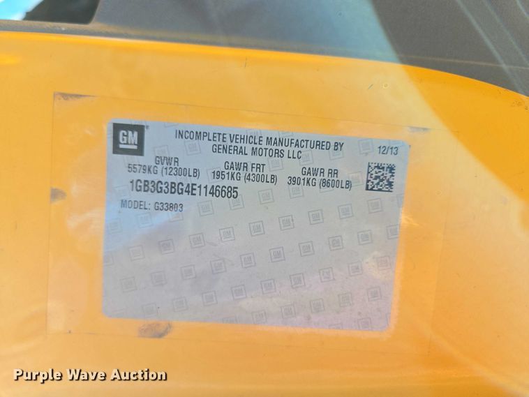 image for item ET5241 2014 Chevrolet Express school bus