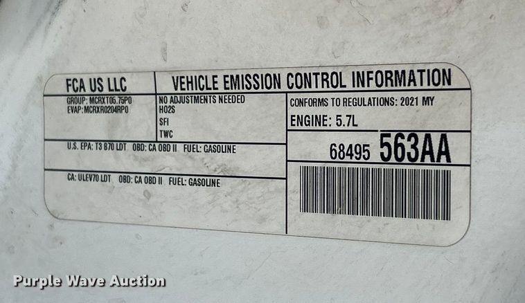 image for item ET6586 2021 Dodge Durango SSV SUV