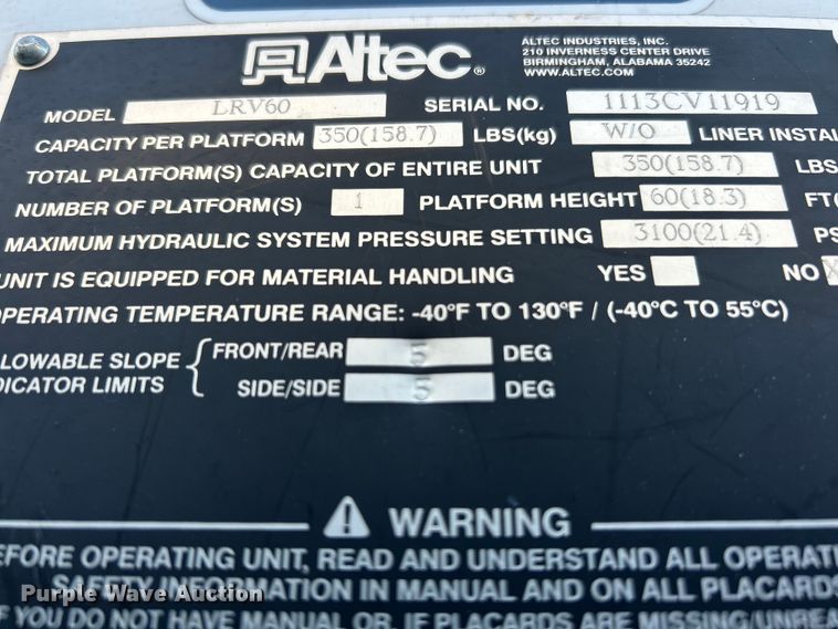 image for item ET6587 2014 International 4300 forestry bucket truck