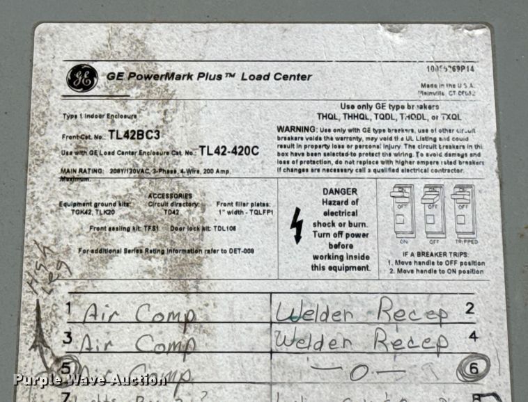 image for item EU5227 GE electrical panels