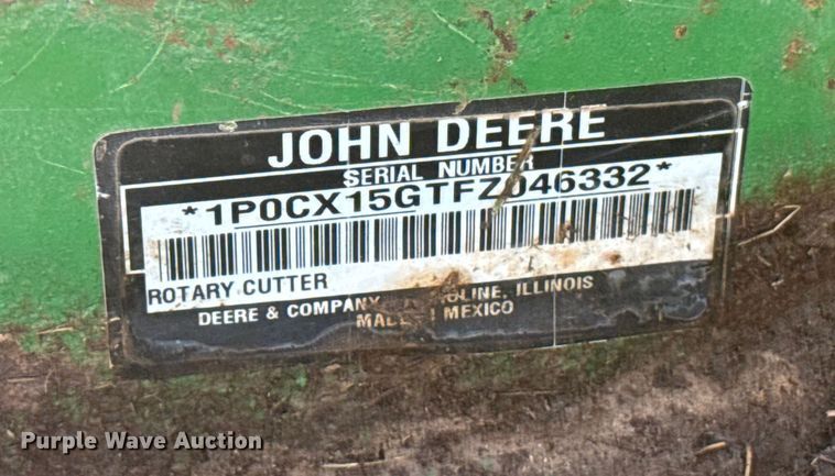 image for item EU5241 John Deere CX15 rotary mower