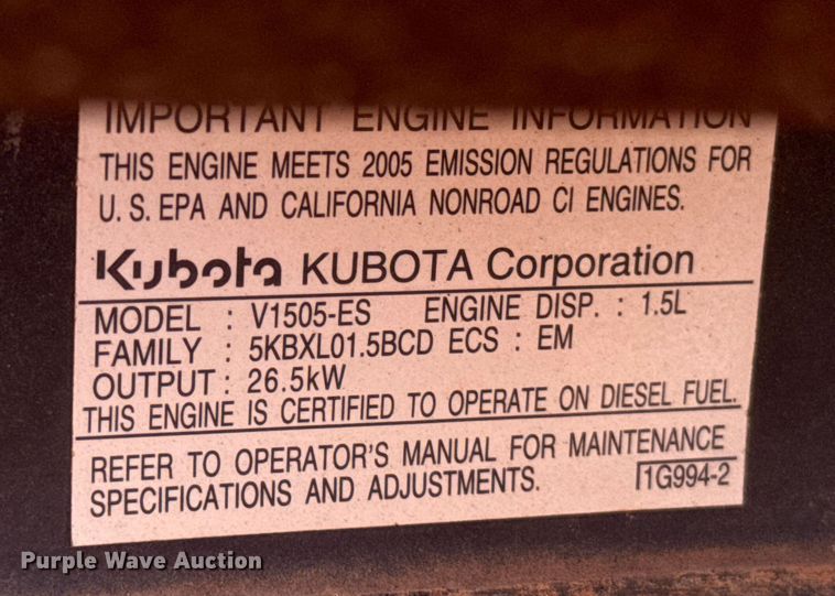 image for item EU5298 Kubota B7800 MFWD tractor