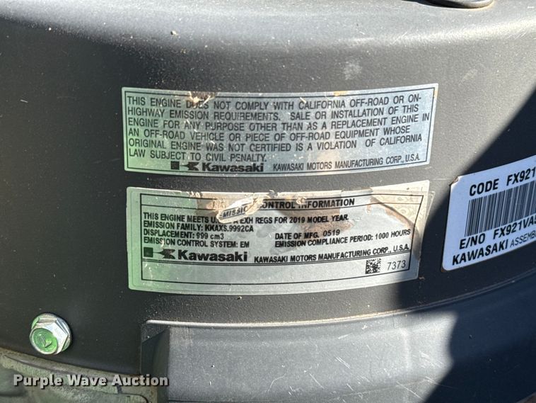 image for item EU5304 2019 John Deere Z960M ZTR lawn mower