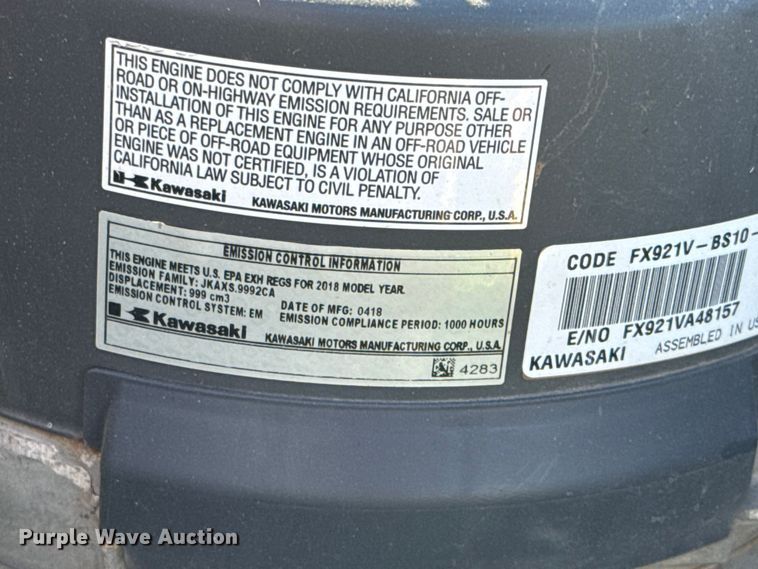 image for item EU5306 2018 John Deere Z960M ZTR lawn mower