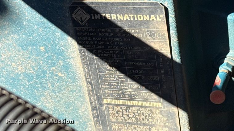 image for item EU5317 2003 International 7400 dump truck