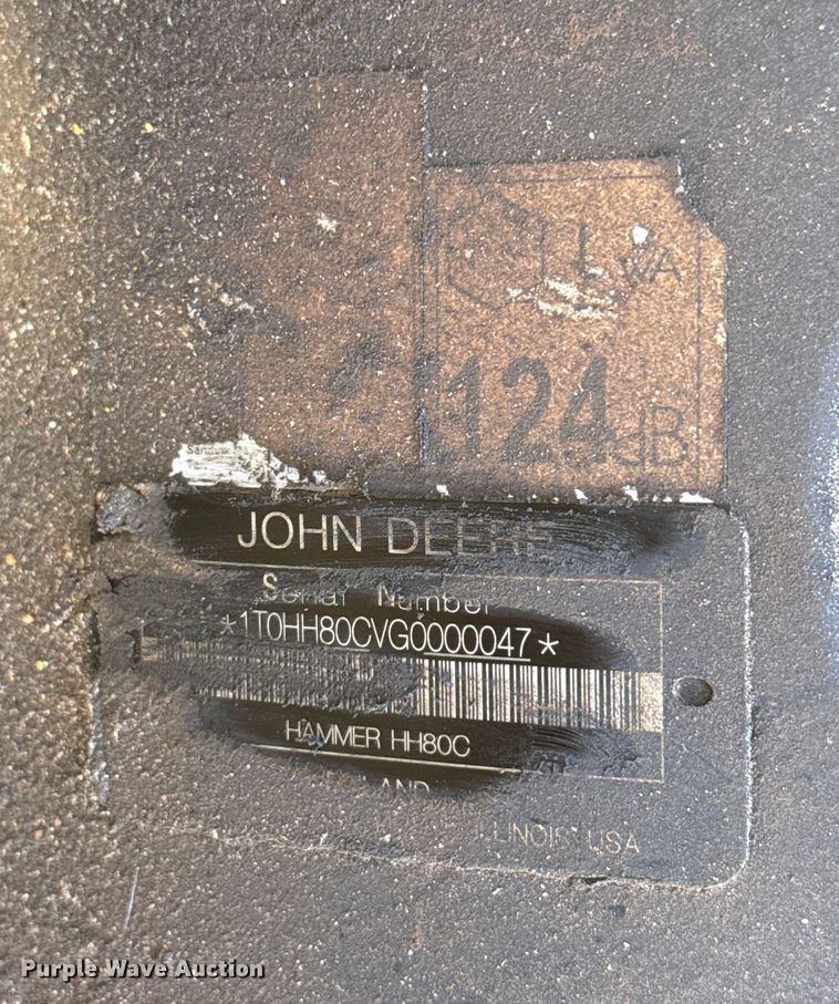 image for item EU5319 John Deere HH80C skid steer breaker