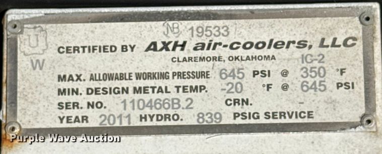 image for item EU5320 2011 Arrow VRC-2 gas compressor