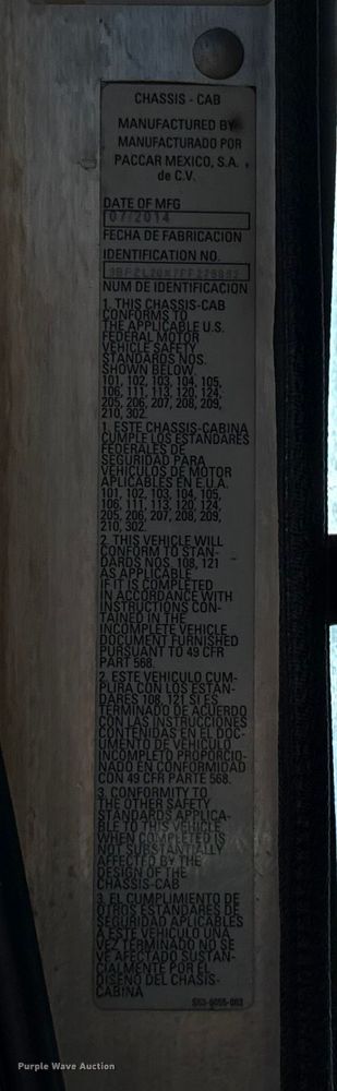 image for item EU5321 2015 Peterbilt 320 refuse truck