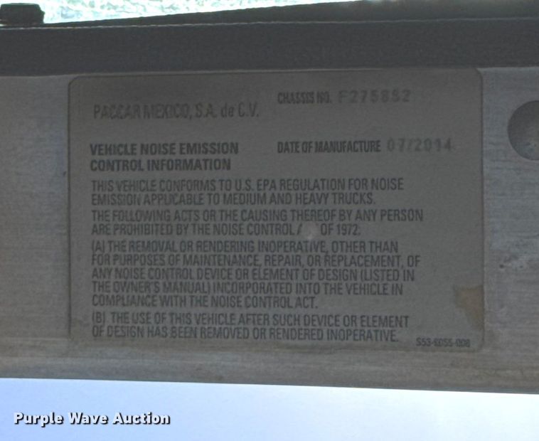 image for item EU5321 2015 Peterbilt 320 refuse truck