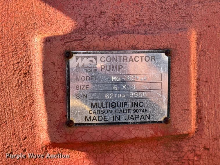 image for item EU5323 2013 MultiQuip MQ-62TDD centrifugal transfer pump