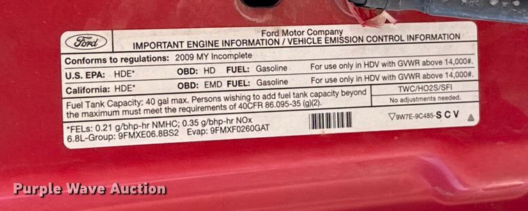 image for item EU5326 2009 Ford F450 flatbed truck