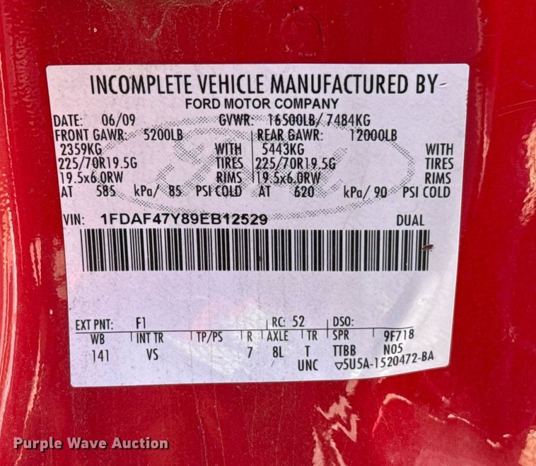 image for item EU5326 2009 Ford F450 flatbed truck