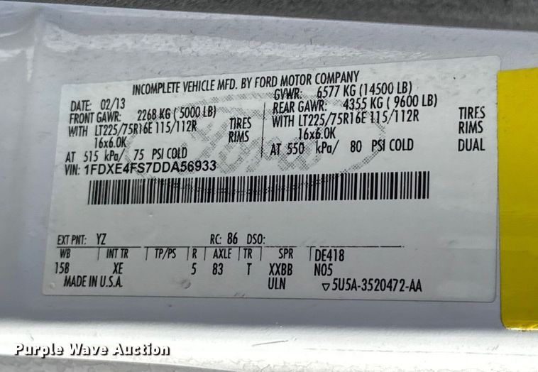 image for item EU5327 2013 Ford E450 Super Duty shuttle bus