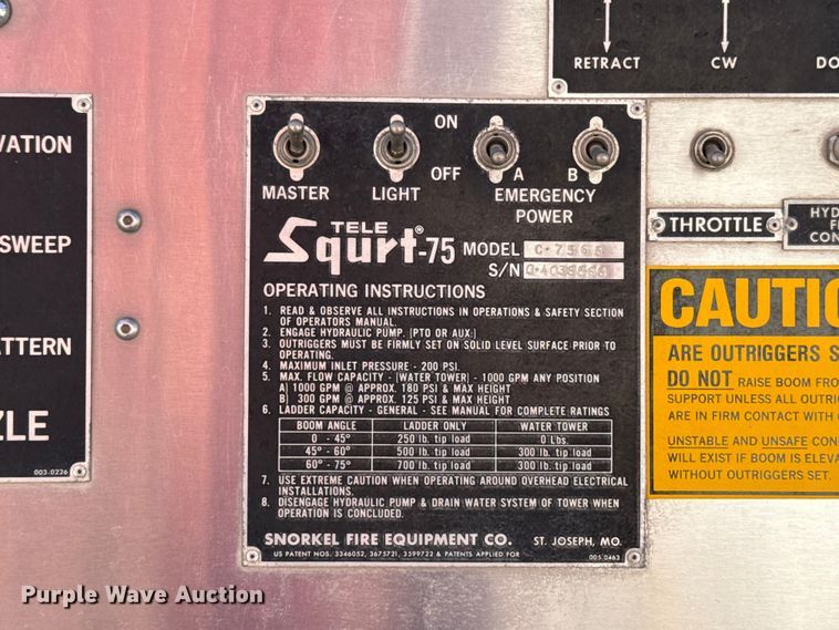 image for item EU5343 1977 Gruman ladder fire truck