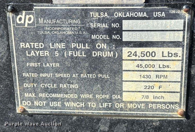 image for item EU5347 DP 45BBX1L1E-007 winch