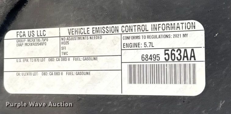 image for item EU5358 2021 Dodge Durango SSV SUV