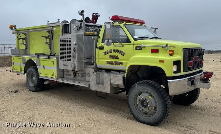 image for item EU6249 2002 GMC C8500 fire truck