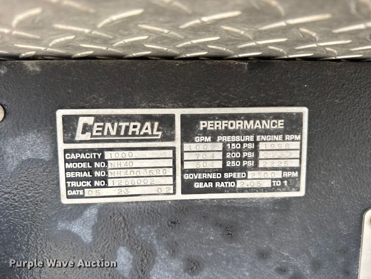 image for item EU6249 2002 GMC C8500 fire truck