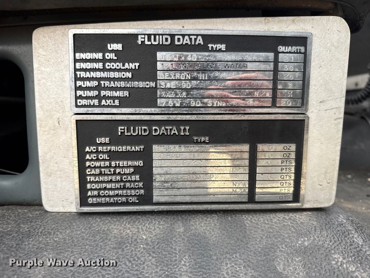 image for item EU6249 2002 GMC C8500 fire truck