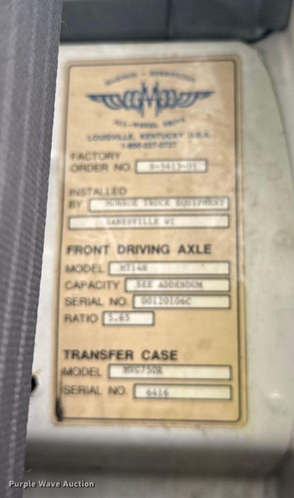 image for item EU6249 2002 GMC C8500 fire truck