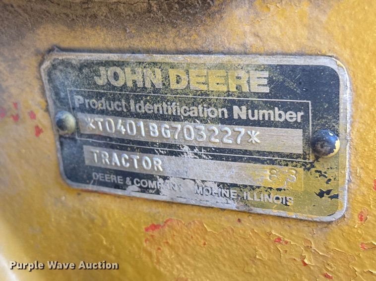 image for item EU6289 John Deere 401B tractor