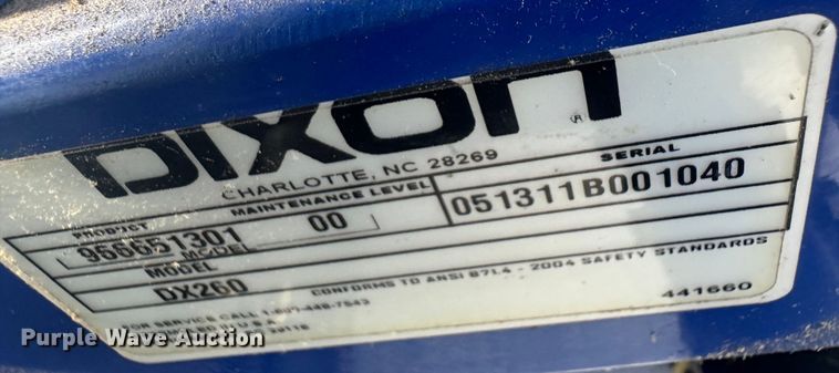 image for item EU6296 Dixon DX200 ZTR lawn mower