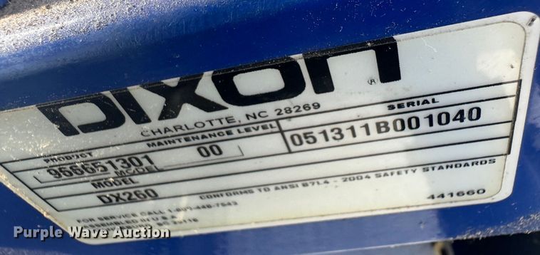 image for item EU6296 Dixon DX200 ZTR lawn mower