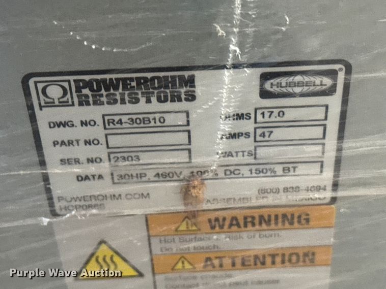 image for item EU6301 (4) Hubbell R4-30B10 powerohm resistors