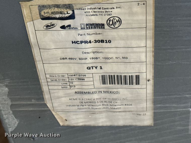 image for item EU6301 (4) Hubbell R4-30B10 powerohm resistors