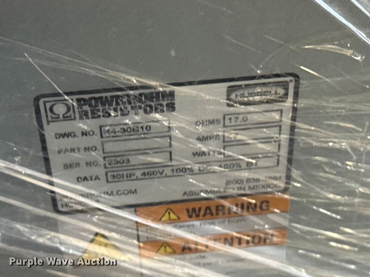 image for item EU6301 (4) Hubbell R4-30B10 powerohm resistors